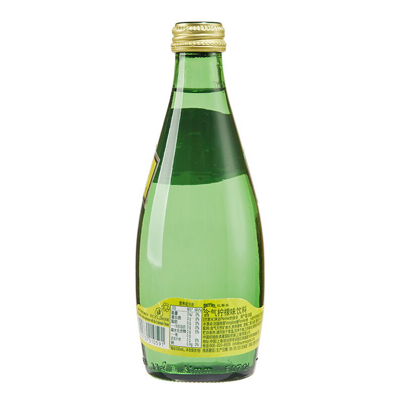 巴黎水(Perrier) 柠檬味 330ml*24玻璃瓶 气泡水 含气饮料