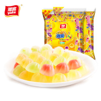 雅客V9果汁软糖500g*2袋喜糖水果糖qq橡皮糖休闲零食约160颗