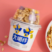 大嚼绊酸奶180g*2杯大嚼绊菠萝蜜谷物味 组合搅拌酸奶杯网红早餐