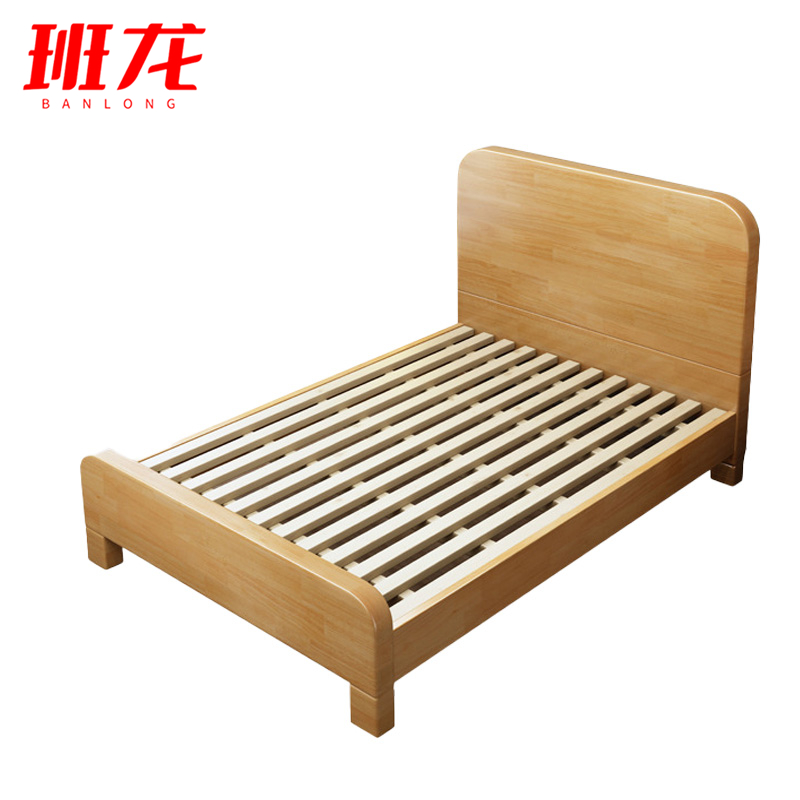 班龙床1.2米原木色张高清大图