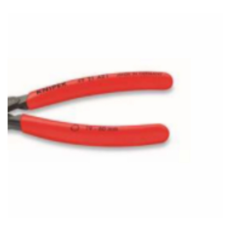 凯尼派克 KNIPEX 49 21 A21精密外卡簧钳(弯嘴,灰色,磷酸盐处理,防滑塑料套柄)19-60mm