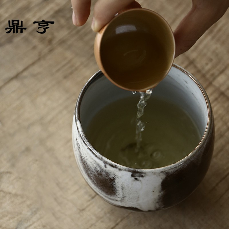 鼎亨茶洗陶瓷 志野烧窑变渣斗家用中号茶具配件茶道搭插花水洗建