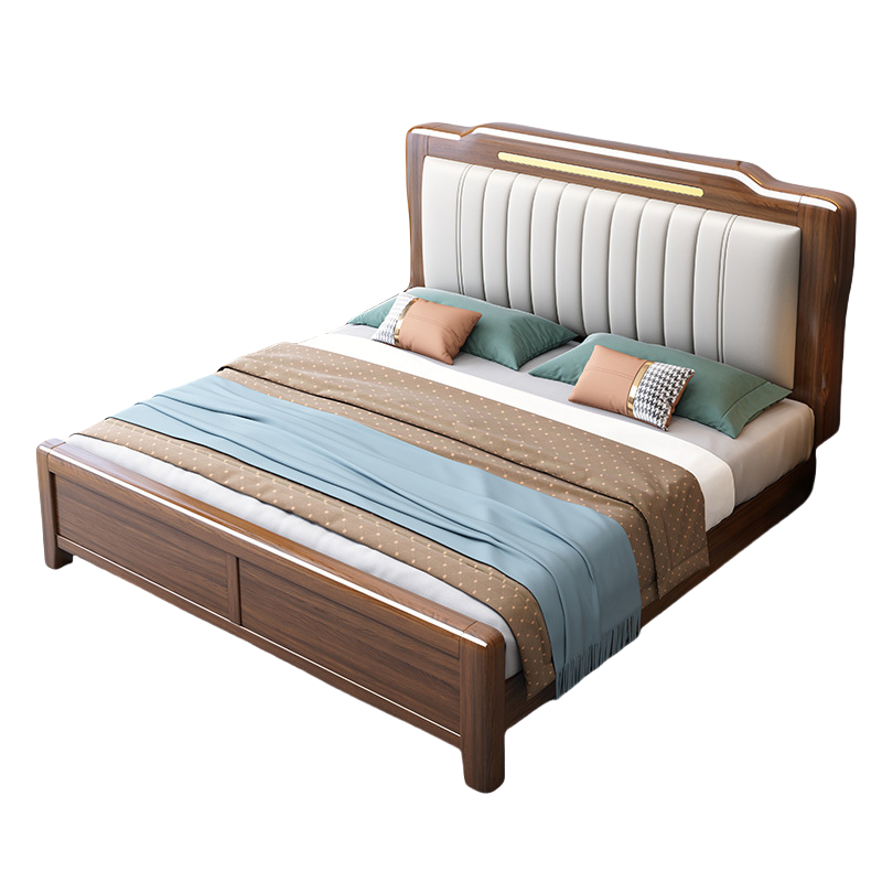 演发 单人床+柜 1.5m 套高清大图