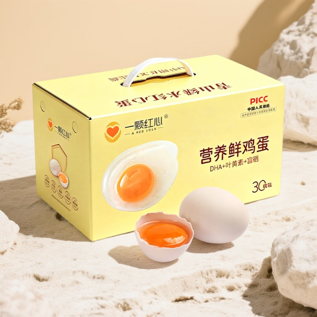 一颗红心 可生食鲜鸡蛋1.8kg 30枚