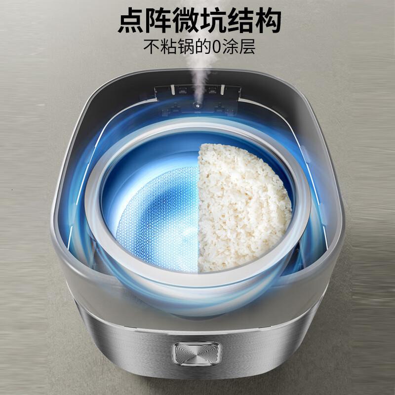 苏泊尔(SUPOR)本釜电饭煲4L远红外穿透加热0涂层不锈钢内胆SF40HC0808升级钛胆