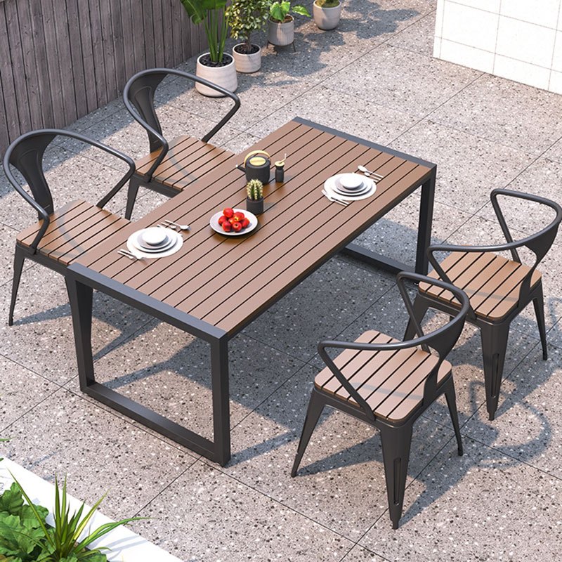 苏宁 金菲罗格 办公家具 户外休闲防腐木单桌 长桌160*70高清大图