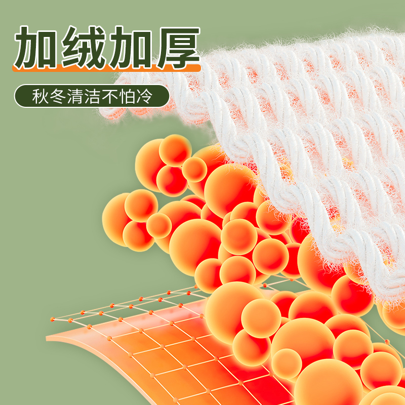 一倍洗碗手套保暖加绒冬季女家务做饭防水厨房耐用清洁加长加厚橡胶皮