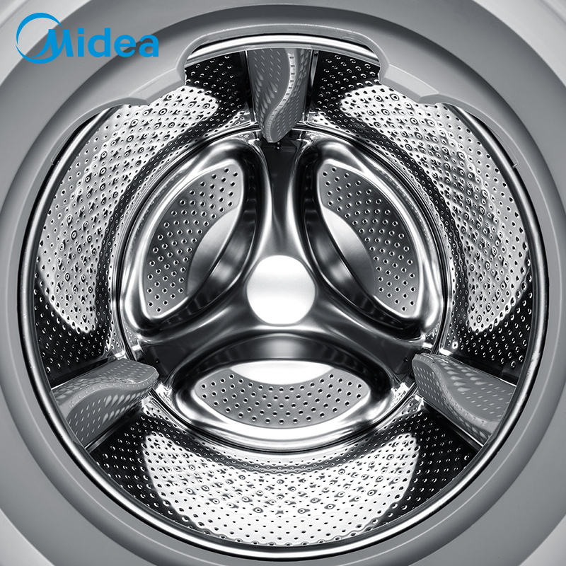美的(Midea)MG100V51D5 新品10公斤大容量滚筒变频洗脱一体洗衣机 莫兰迪配色 60℃恒温煮洗,消毒灭螨高清大图