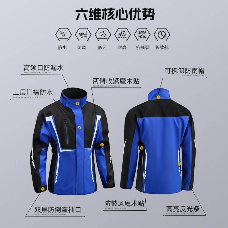 正雨雨衣雨裤套装摩托车雨衣分体式女款全身防暴雨骑行外卖骑手男9063高清大图