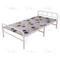 翌嘉 YJ4052501钢木床简易折叠床单人床两折折叠午休床铁架床 0.8米白色