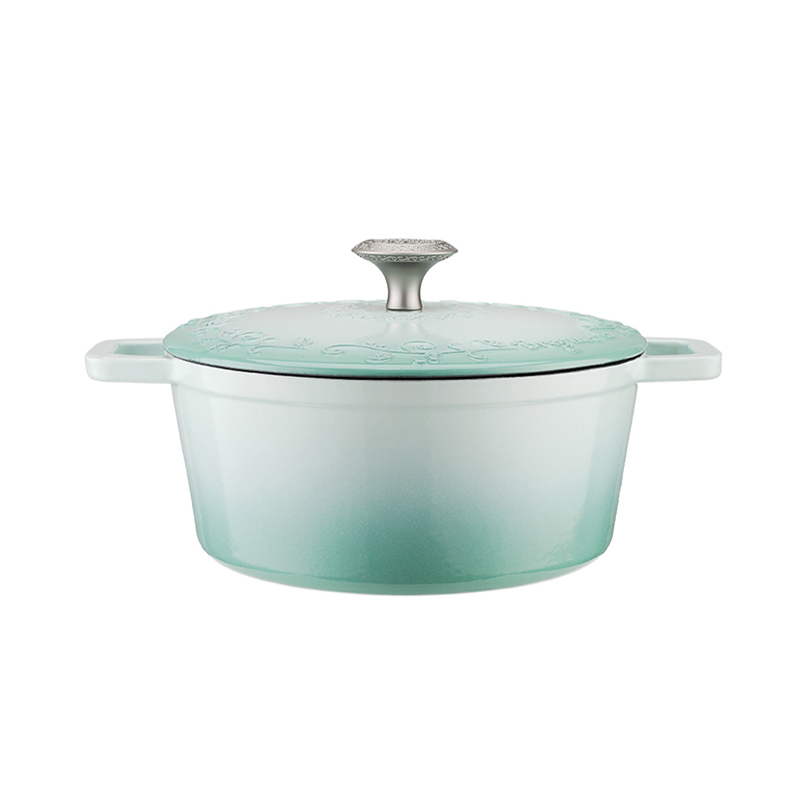 宝玑 Breguet琅彩系列珐琅铸铁锅孔雀绿 24cm BGA2402