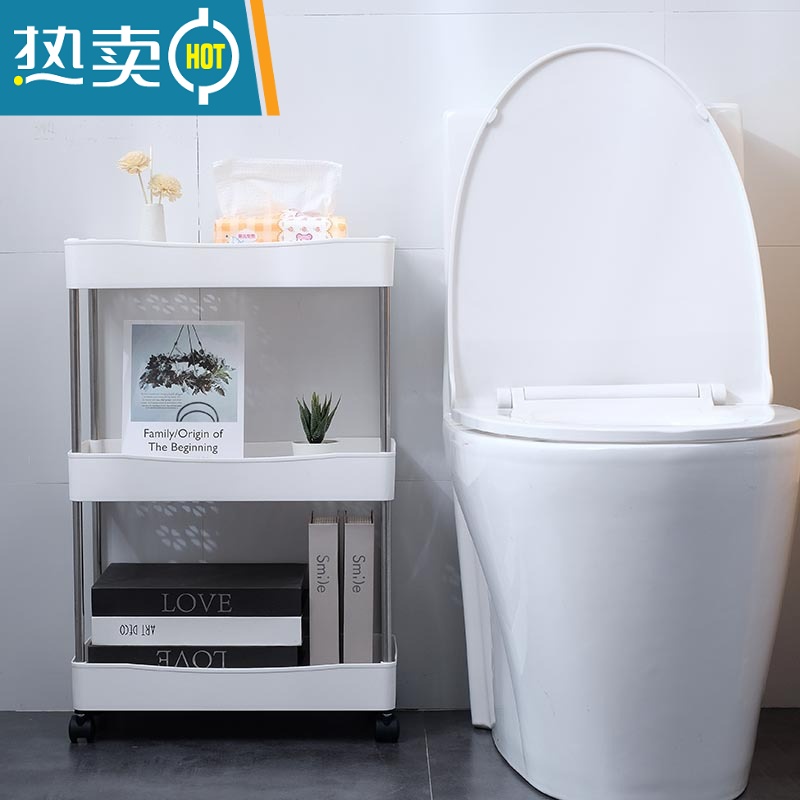 XIANCAI小推车置物架落地可移动厨房收纳家用卫生间卧室床头储物架多功能高清大图