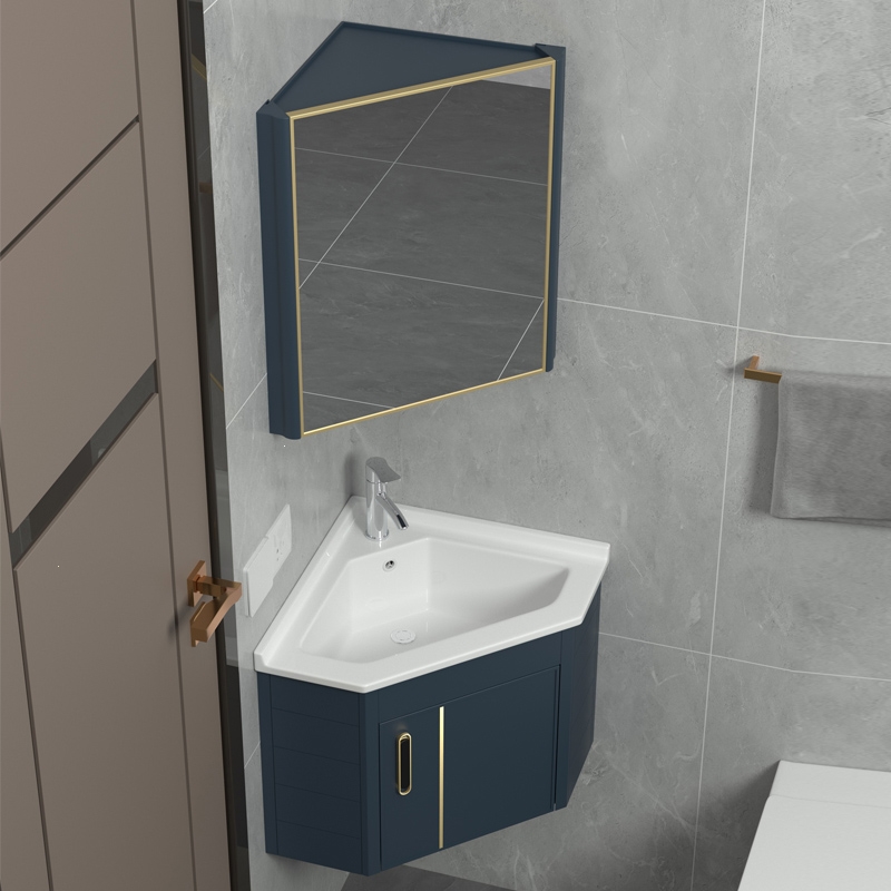 小户型卫生间三角洗手盆洗脸盆超小浴室柜角盆转角小型洗手台