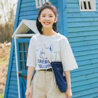 2019年新款色T恤女夏季怪味少女学生宽松百搭上衣韩版新款大码常规款T恤港味打底衫潮女士T恤优旋