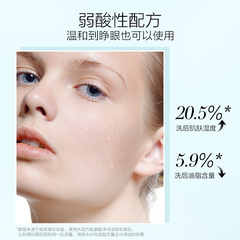 珀莱雅水动力氨基酸净润洁面乳100g 深层清洁高清大图