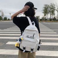 派尼美特书包女学生韩版日系ins背包初中生高中校园原宿帆布大容量双肩包