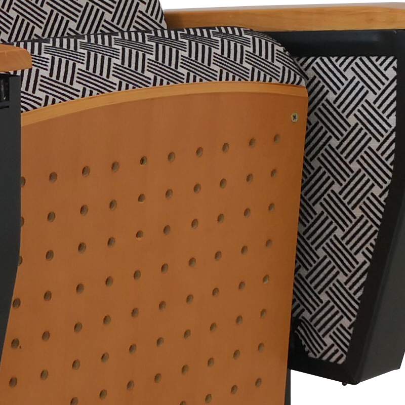 臻远 ZY-LTY-66 礼堂椅剧院椅会议室椅子灰色不带前写字板单人位高清大图