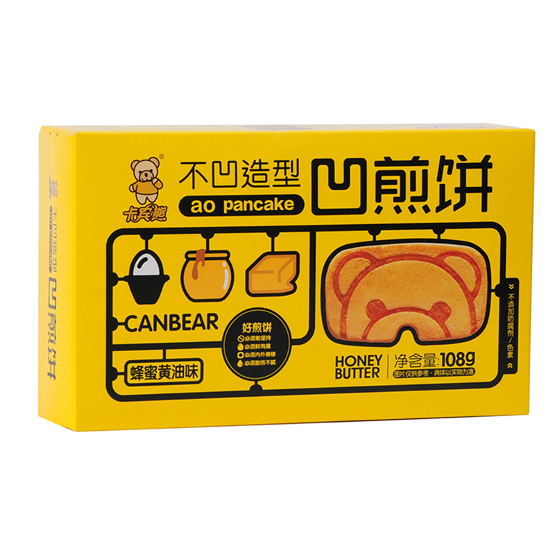 卡宾熊凹煎饼居家办公室零食卡通休闲饼干108g