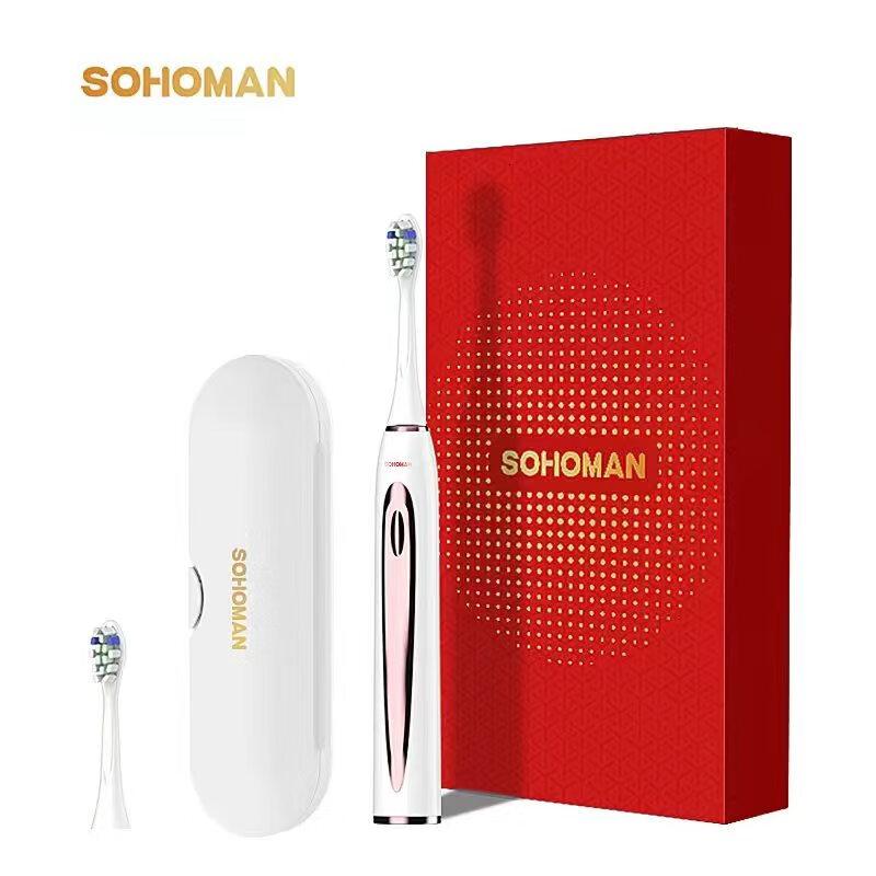 索哈曼(SOHOMAN)Y1电动牙刷成人软毛超声波全自动情侣款智能充电式礼盒续航180天半年Y2宝石白