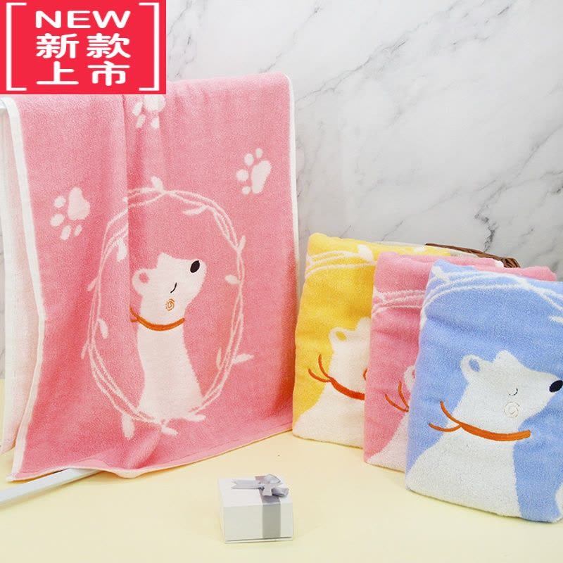 可莉允提蝴蝶小浴巾 运动吸水大毛巾儿童婴儿浴巾50*100cm图片