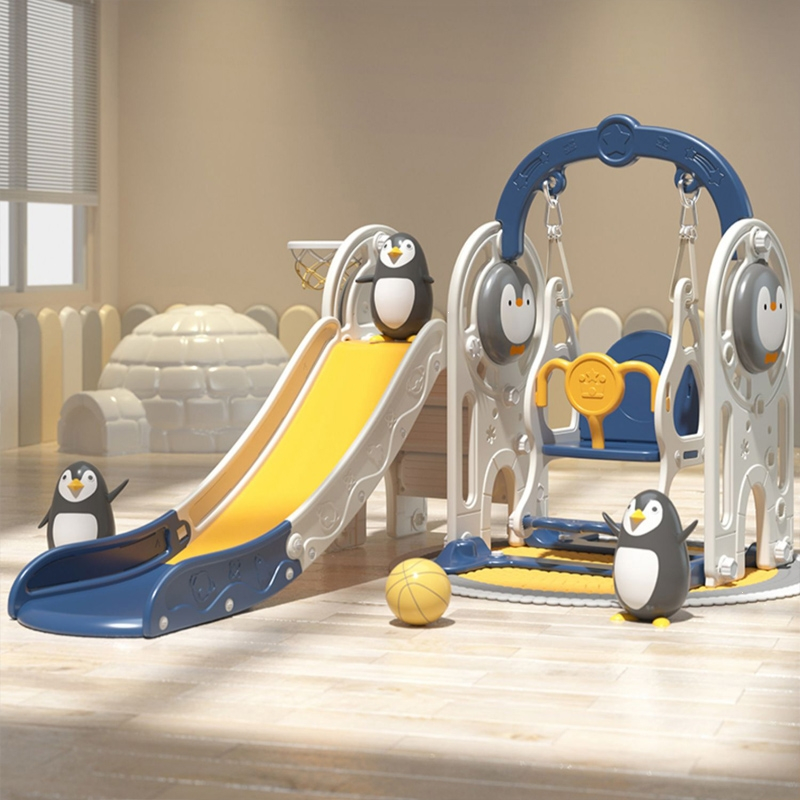 智扣滑滑梯儿童室内家用2至10岁宝宝滑梯秋千二合一家庭多功能小型