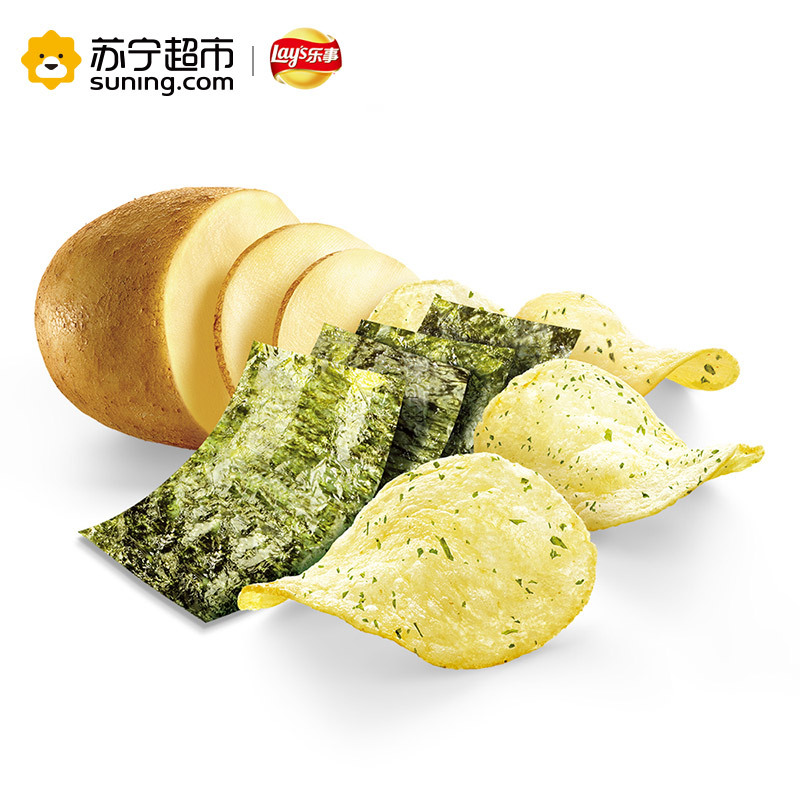 乐事(LAY’S) 薯片 岩烧海苔味145g袋装(休闲零食)
