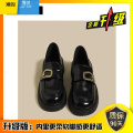 聚范厚底乐福鞋女2024秋季新款英伦风黑色小皮鞋法式复古玛丽珍jk单鞋 黑色升级版店主推荐 37