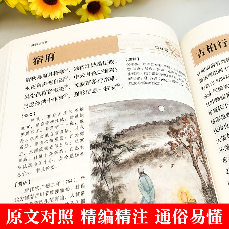 [正版]全3册唐诗三百首+宋词三百首+元曲三百首全集国学古诗词大全集全解详析全套小学生初中生课外阅读书唐诗宋词元曲鉴赏高清大图