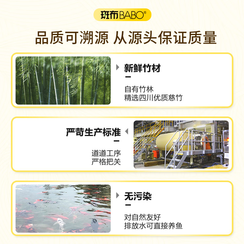 斑布 抽纸 水复合压花系列 3层100抽*24包S码高清大图