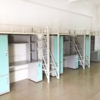 东升顺厂家直供学生定制学生宿舍上下优质钢制加高防护多功能双层床