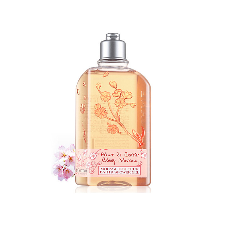 保湿滋润柔嫩肌肤欧舒丹甜蜜樱花沐浴啫喱250ml/瓶