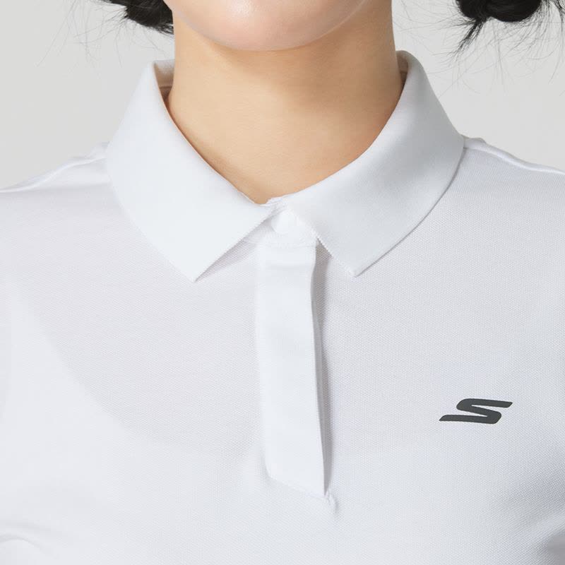 Skechers斯凯奇女子新款简约运动翻领POLO衫针织短袖T恤P223W063-0019 ZP图片