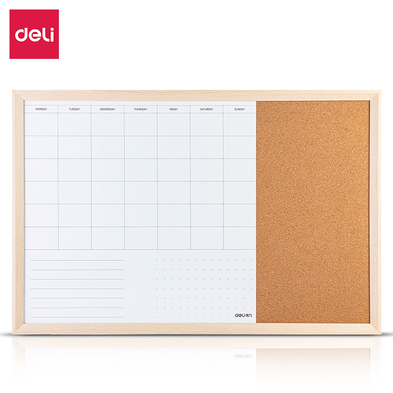 得力 MQ104分区周计划多功能留言板 762*508mm高清大图