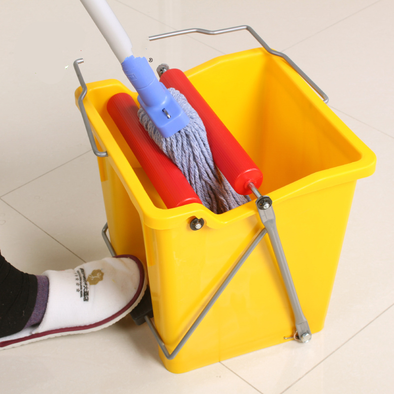 脚踏式挤水桶加厚塑料拖把脱水桶金铂喜滚轮式榨水桶储水拖把桶