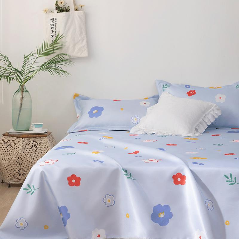 美帮汇冰丝席床单式凉席三件套席子双人1.5m1.8m床可折叠花味时光高清大图