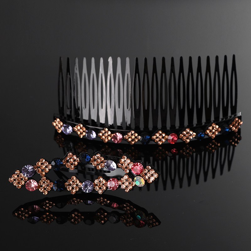 发夹水钻插梳刘海梳头饰简约风bb夹顶夹边夹气质发卡碎发夹子