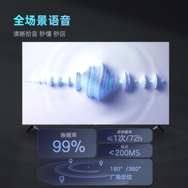 长虹欧宝丽65Z60 65英寸4K超高清智慧语音声控全景屏2+32GB智能平板液晶电视机