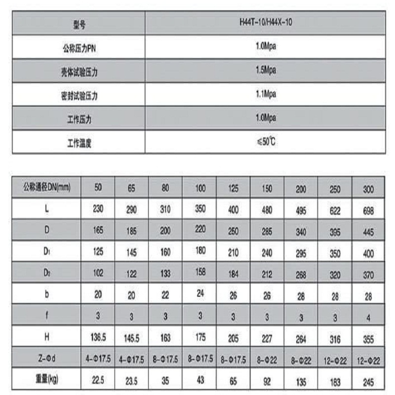 加能止回阀H44T-10 250