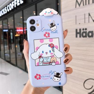 苹果12/5/6/6S/7/8/Plu手机壳玉桂狗支架XR/xs/少女X软11 Pro max 和服彩绘玉桂狗+趴趴 苹