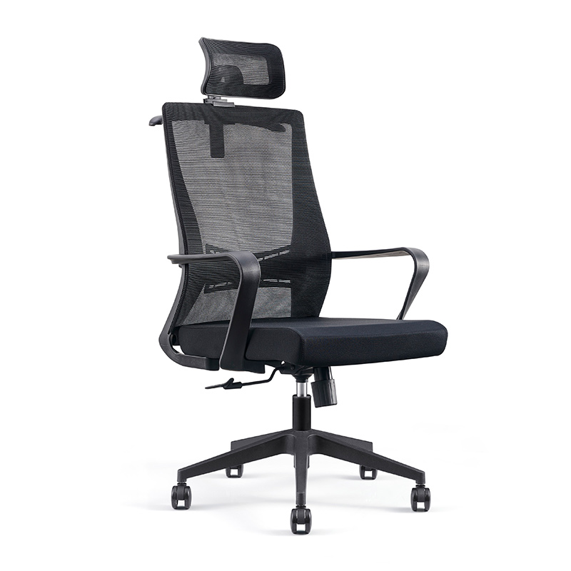 初嘉CJ-7039办公椅转椅电脑椅网布学习椅高背职员椅 黑框