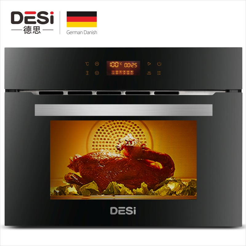 德思(DESI)家用嵌入式蒸烤箱一体机DSZK-S6 35L大容量 蒸烤箱二合一蒸汽烤箱 4D热风循环