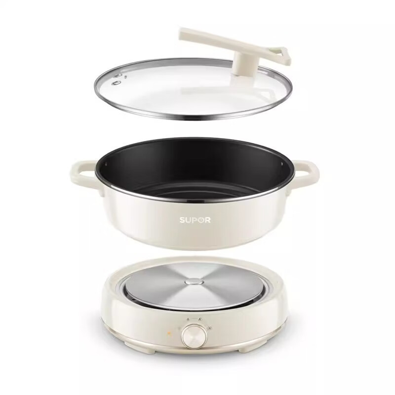 苏泊尔(SUPOR)电火锅电煮锅6L容量多功能火锅锅分体式家用电热锅电炒锅 大火力多用途锅H30YKX56高清大图