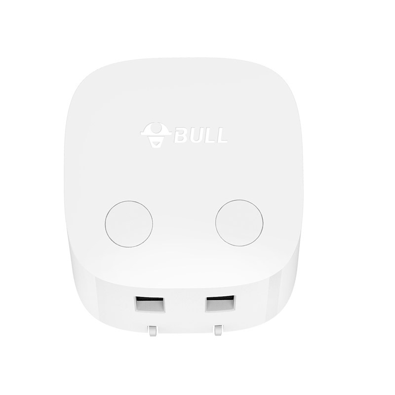 公牛(BULL)GN-U212T自动防过充二位USB智能充电插头速充配件无线小插座插头充电器/手机充电器/接线板白色0高清大图