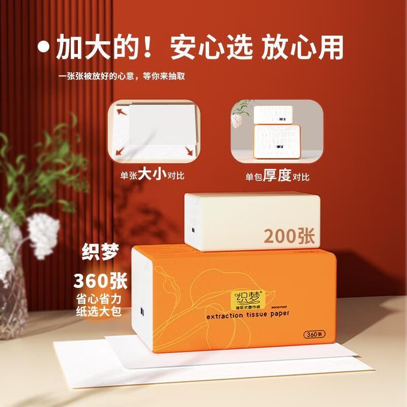 织梦抽纸巾加大尺寸软包抽纸家用140mm*175mm-四层8包高清大图