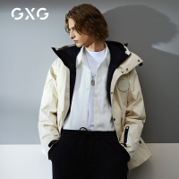 【2件2.5折券后参考价：417】GXG男装 2020冬季新款商场同款米色男士潮流短款羽绒服
