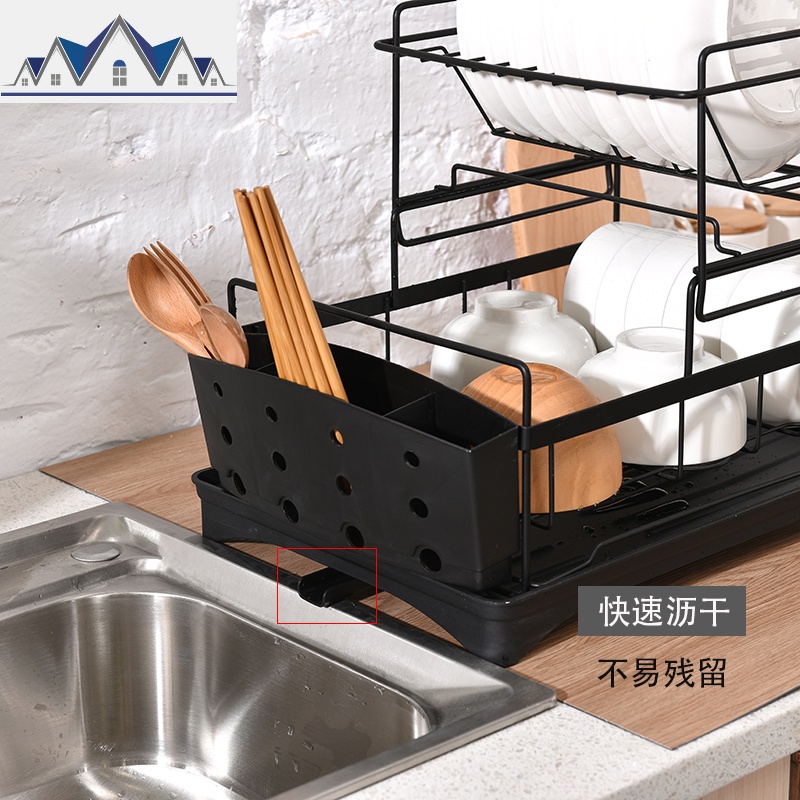 碗架厨房置物架餐具收纳盒沥水篮碗碟架放碗筷子盘子滤干晾碗碗具 三维工匠高清大图