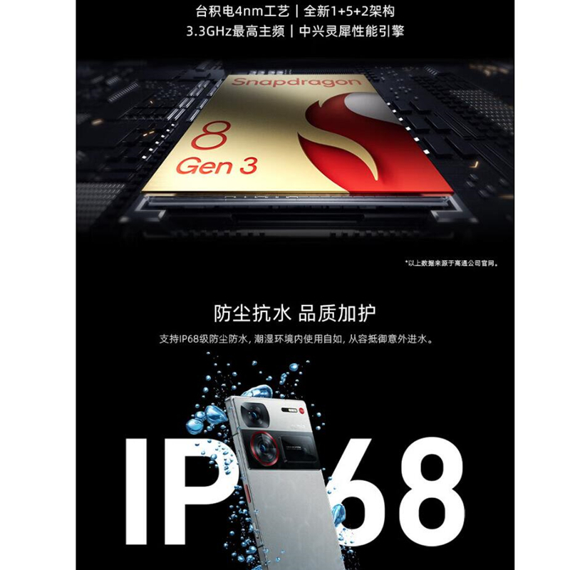 [全新]努比亚Z60 Ultra 星曜 16GB+1TB 第3代骁龙8版 80W快充 6000毫安电池 拍照5G手机 Z50