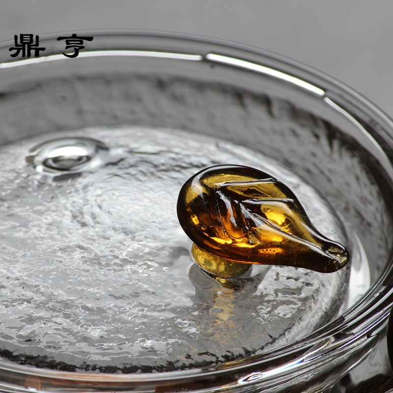 鼎亨 锤纹玻璃茶壶耐高温家用过滤泡茶器 带把玻璃泡茶壶功夫茶