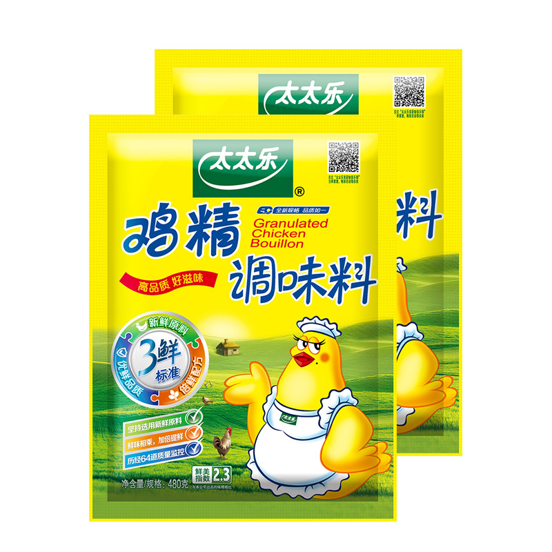 太太乐三鲜鸡精480g*2袋+原味鲜特级红烧酱油450ML家庭红烧调味料组合