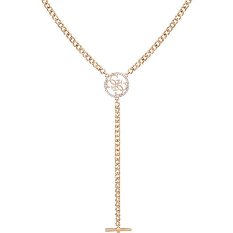 GUESS金色Y型项链水晶吊坠金属现代简约女式优雅饰品